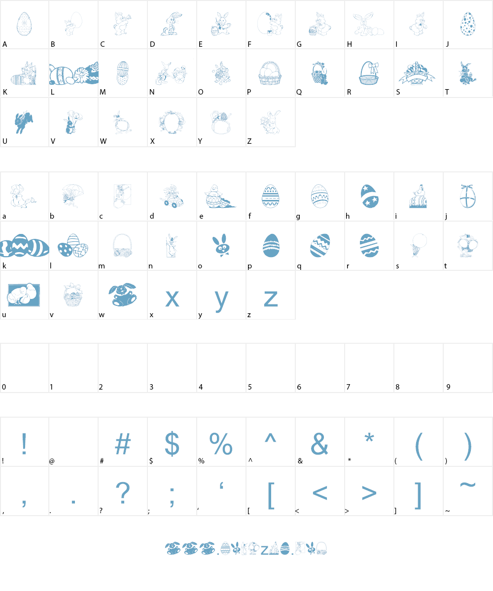 Easter art Font Character